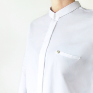 A Tiss B - chemise - voltige - femme - blanc - poche - élégance