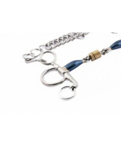 Alternative view of Mors Pelham petites branches double brisure blue steel et cuivre jump'in